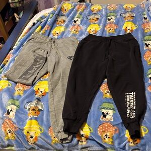 Timberland Gray and Black Sweatpants for Men